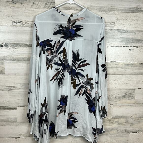 Free people White Combo Electric Orchid Tunic Tree Swing Top Women’s Size Small - Picture 4 of 7